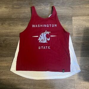 Under Armour Washington State Cougs Sleeveless Tank Top Relaxed Fit w/mesh Back
